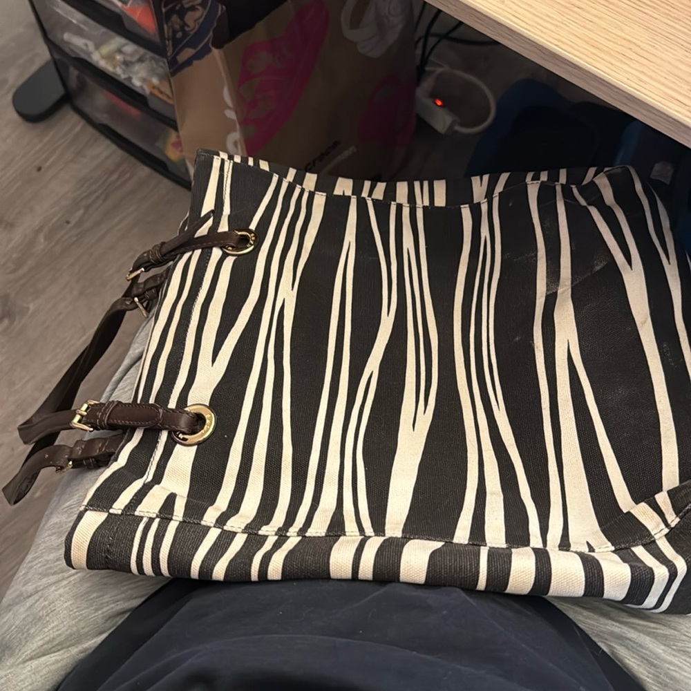Micheal Kors Zebra Canvas Bag